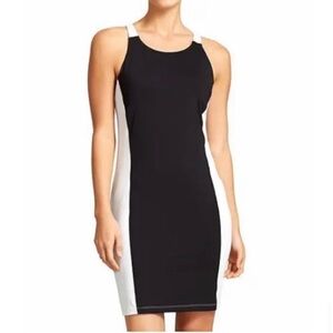 ATHLETA Colorblock White And Black Swim Dress